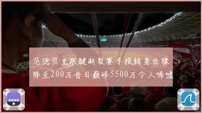 范德贝克跟腱断裂赛季报销身价骤降至200万昔日巅峰5500万令人唏嘘